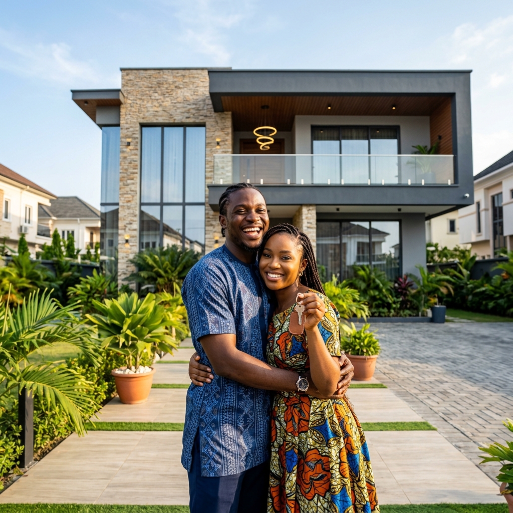 Happy African Homeowners
